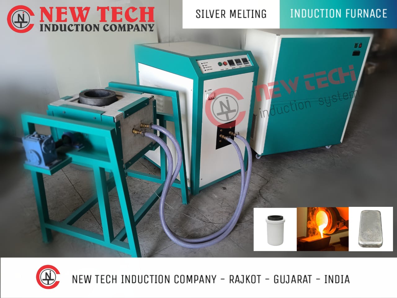 30 kg Induction Silver Melting Furnace With Tilting Unit Manufacturers In Uttarakhand